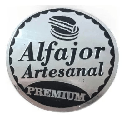 Etiquetas Alfajor plata 100u.