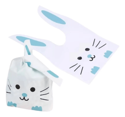 Bolsa Conejo Orejas Celeste 10u.