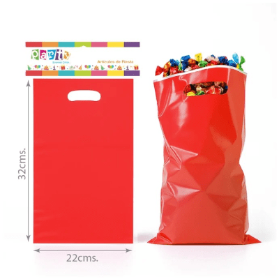 Bolsa De Dulces Perlada Roja x 10 UND.