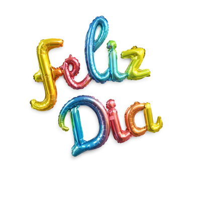 Globo foil letras Feliz Dia Multicolor
