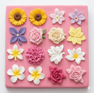 Molde silicona flores Surtidas 16 Div.1
