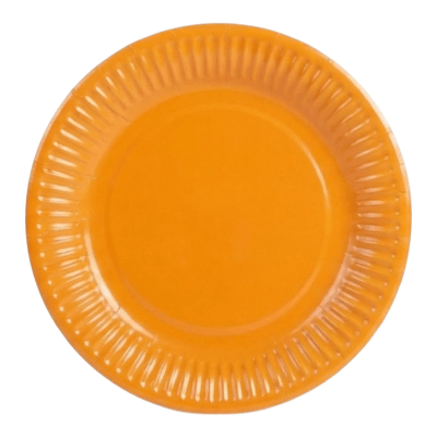 Plato Carton Naranja 25u.