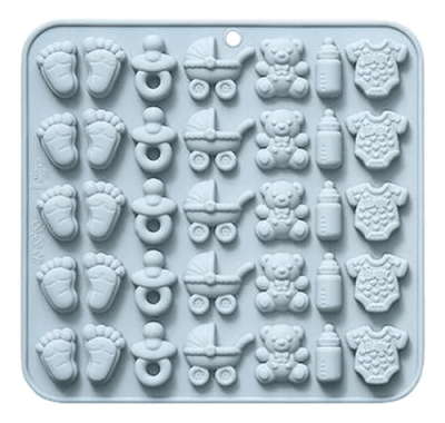 Molde Silicona Baby Shower 35div.1