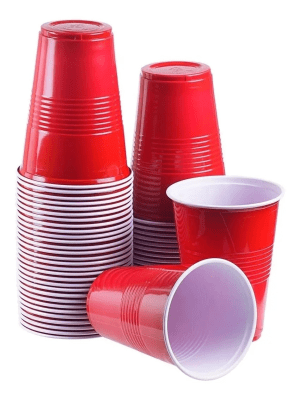 Vaso Color Rojo 500cc x 10u.