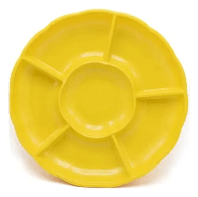 Bandeja Plastica Flor Amarilla 3u.