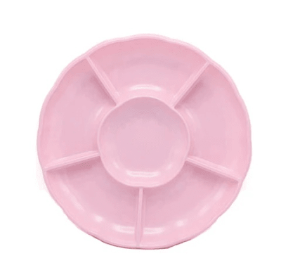 Bandeja Plastica Flor Rosa 3u.