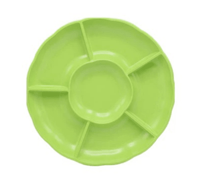 Bandeja Plastica Flor Verde 3u.