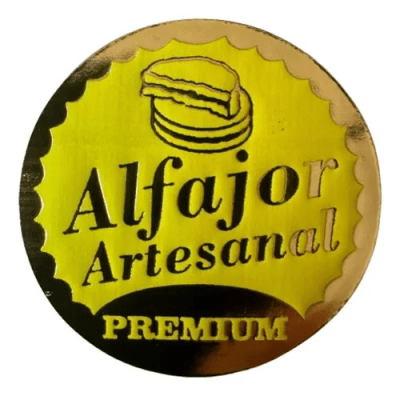Etiquetas Alfajor Amarilla 100u.