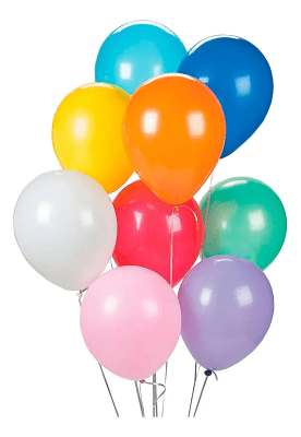 Globos Liso Surtidos N°9 10 unidades