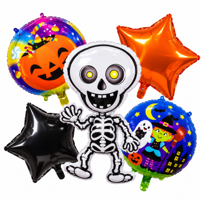 Globo Foil Esqueleto 5pzas1