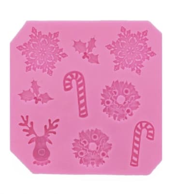 Molde Silicona Navidad 9 div.
