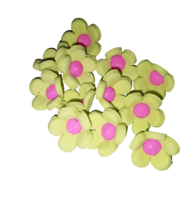 Decoracion De Azucar Flores Chicas Verde