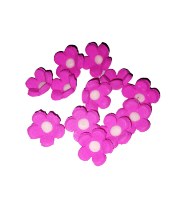 Decoracion De Azucar Flores Chicas Fucsia1