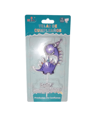 Vela Dinosaurio 1pza.1