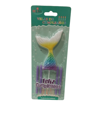 Vela Cola De Sirena 1pza.