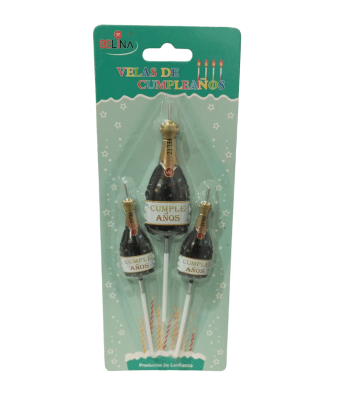 Vela Botellas 3pza.