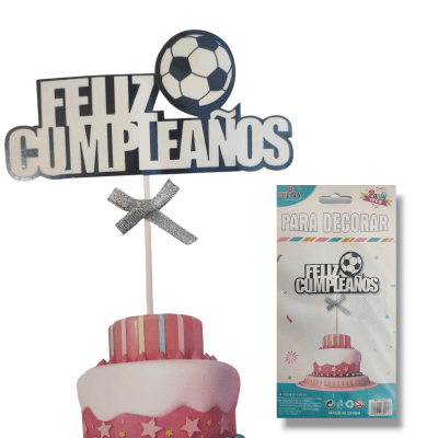 Topper Feliz Cumpleaños Futbol 1 pza.