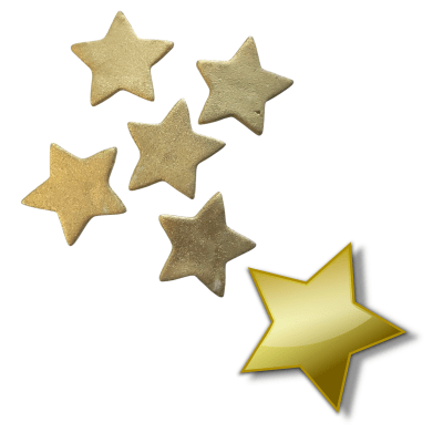 Decoracion de Azucar Estrella Dorada 5u.