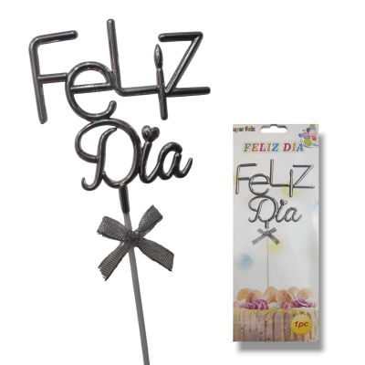 Topers Feliz Dia plata 1pza.