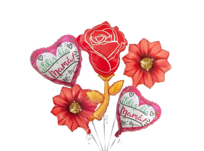 Set de Globos Feliz dia Mama Rosa
