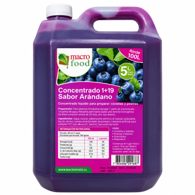 Concentrado Arandano (1+19) 5 Lt. Macrofood.