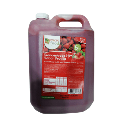 Concentrado Frutilla (1+19) 5 Lt. Macrofood.