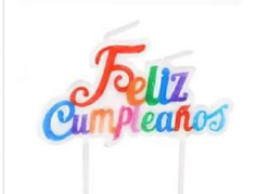 Vela Feliz Cumpleaños Colores Blingin