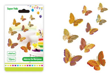 Mariposa 3D Dorada