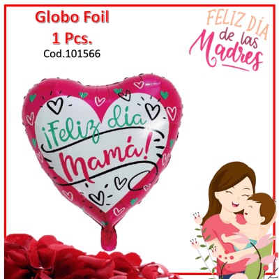 Globo Feliz Dia Mama Corazón 1 pza.