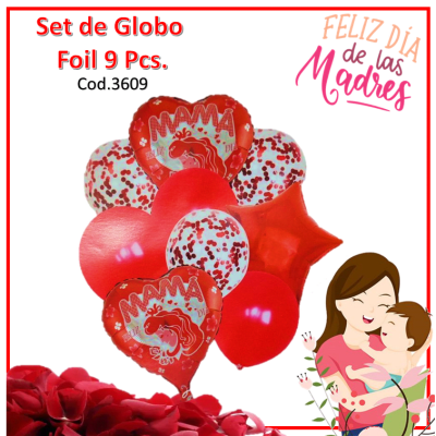 Globo Feliz Dia Mamá 9pcs