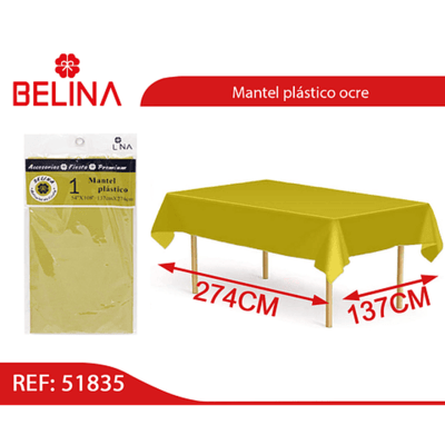 Mantel Plastico Color Oro