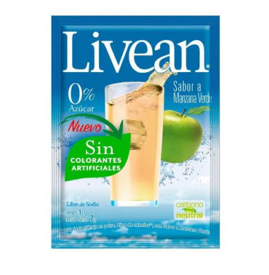 Jugo en Polvo Livean Manzana Verde 7grs.