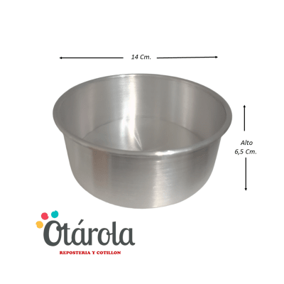 Molde Bizcocho Aluminio 14cm.