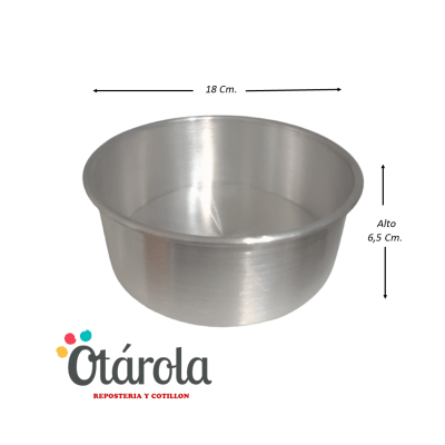 Molde Bizcocho Aluminio 18 cm.