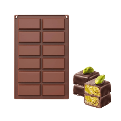 Molde Silicona Chocolate 12 div.