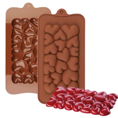 Molde Silicona Barra Corazones 1Div.