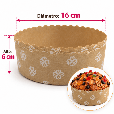 Molde Papel Para Pan de Pascua 700grs. (10 Unidades).1