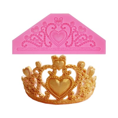 Molde Silicona para fondant corona1