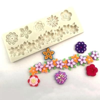 Molde Silicona Cadena de Flores1