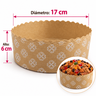 Molde Papel Para Pan de Pascua 1kg. (10 Unidades)
