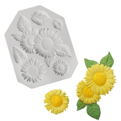 Molde Silicona Flor Maravilla 6div.1