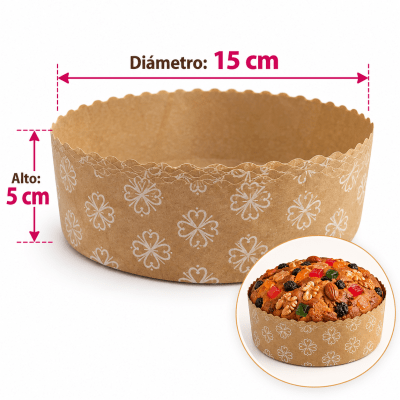 Molde Papel Para Pan de Pascua 500grs. (10 Unidades)