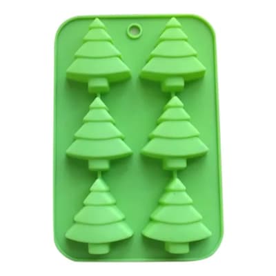 Molde Silicona Navidad Pinos