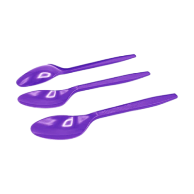 Cuchara Plastica Morada x 25 UND.