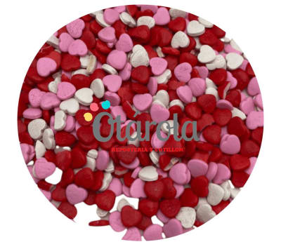 Mostacilla Corazon Colores 500grs.