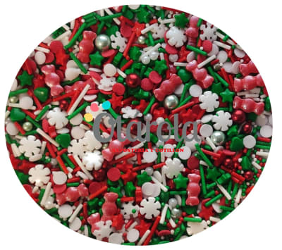 Sprinkles Navidad Caramelos, Copos, estrellas.