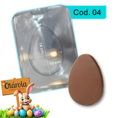 Molde plastico Huevo Plano 1Div.1