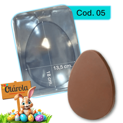 Molde plastico Huevo Plano Grande 1Div.