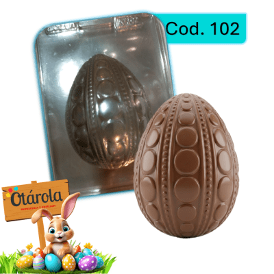 Molde Plastico Huevo Grande Circulos 1Div.