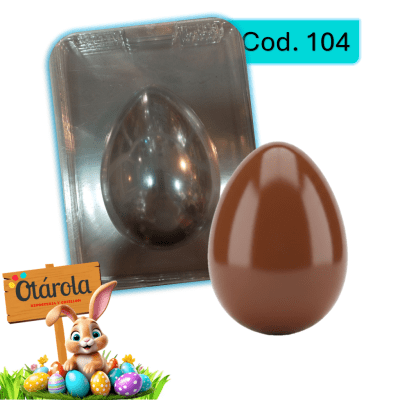 Molde Plastico Huevo Liso 1Div.